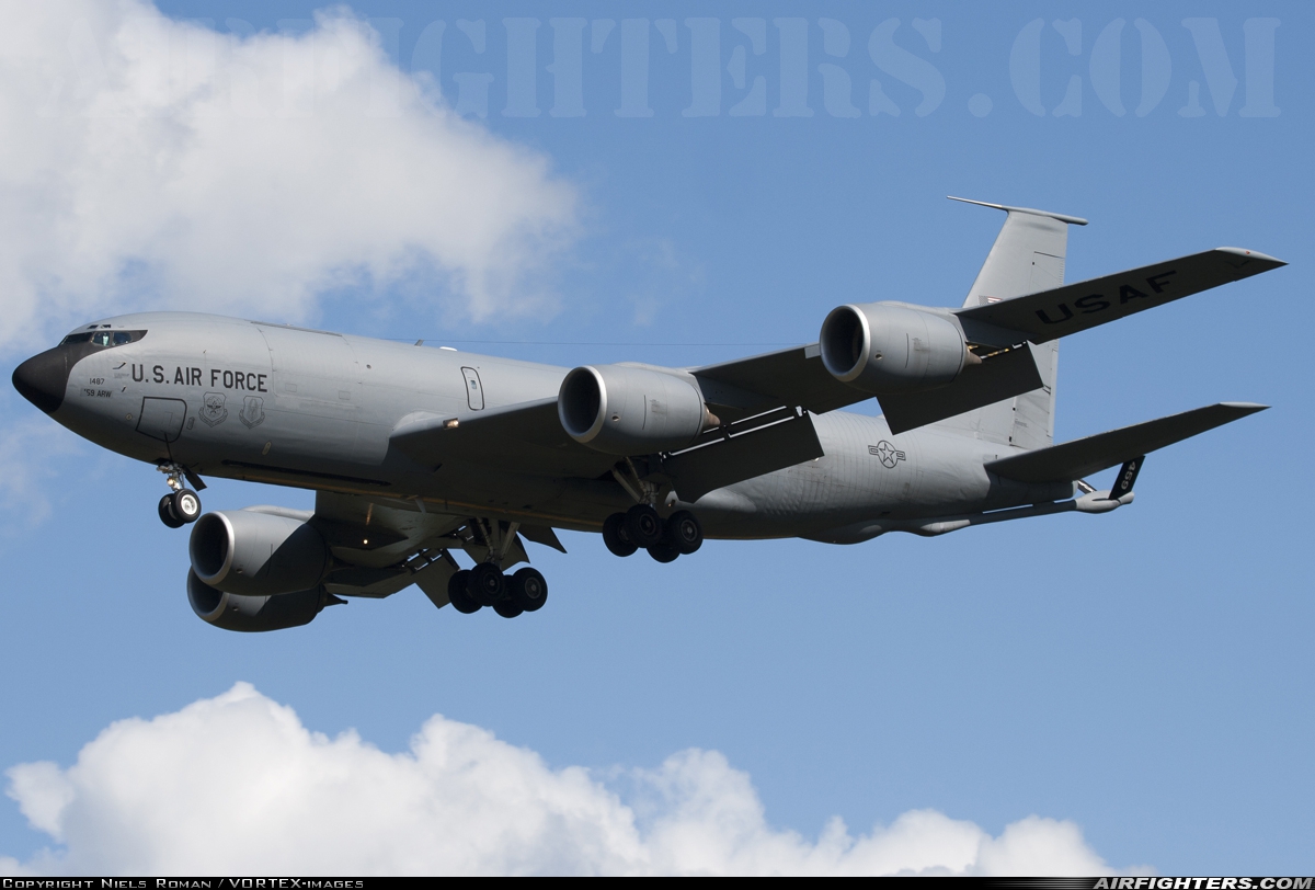 USA - Air Force Boeing KC-135R Stratotanker (717-148) 57-1487 at Eindhoven (- Welschap) (EIN / EHEH), Netherlands