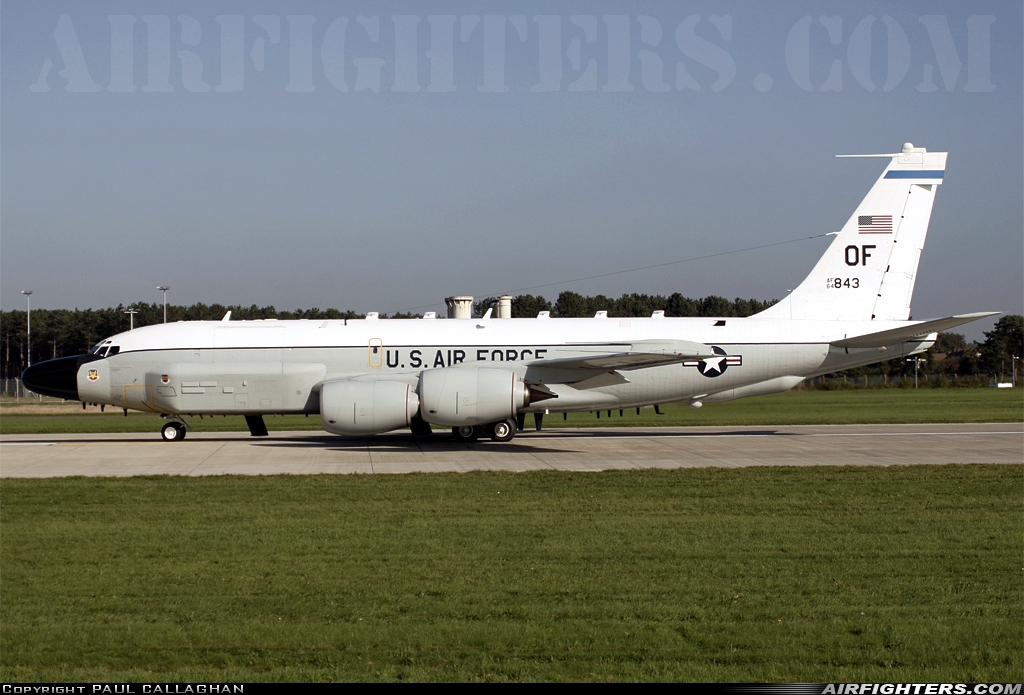 USA - Air Force Boeing RC-135V Rivet Joint (739-445B) 64-14843 at Mildenhall (MHZ / GXH / EGUN), UK