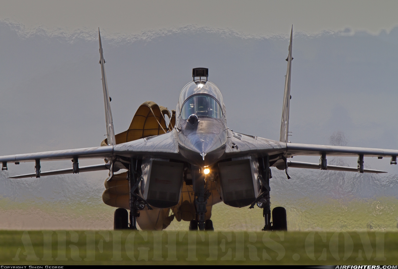 Poland - Air Force Mikoyan-Gurevich MiG-29UB (9.51) 15 at Yeovilton (YEO / EGDY), UK
