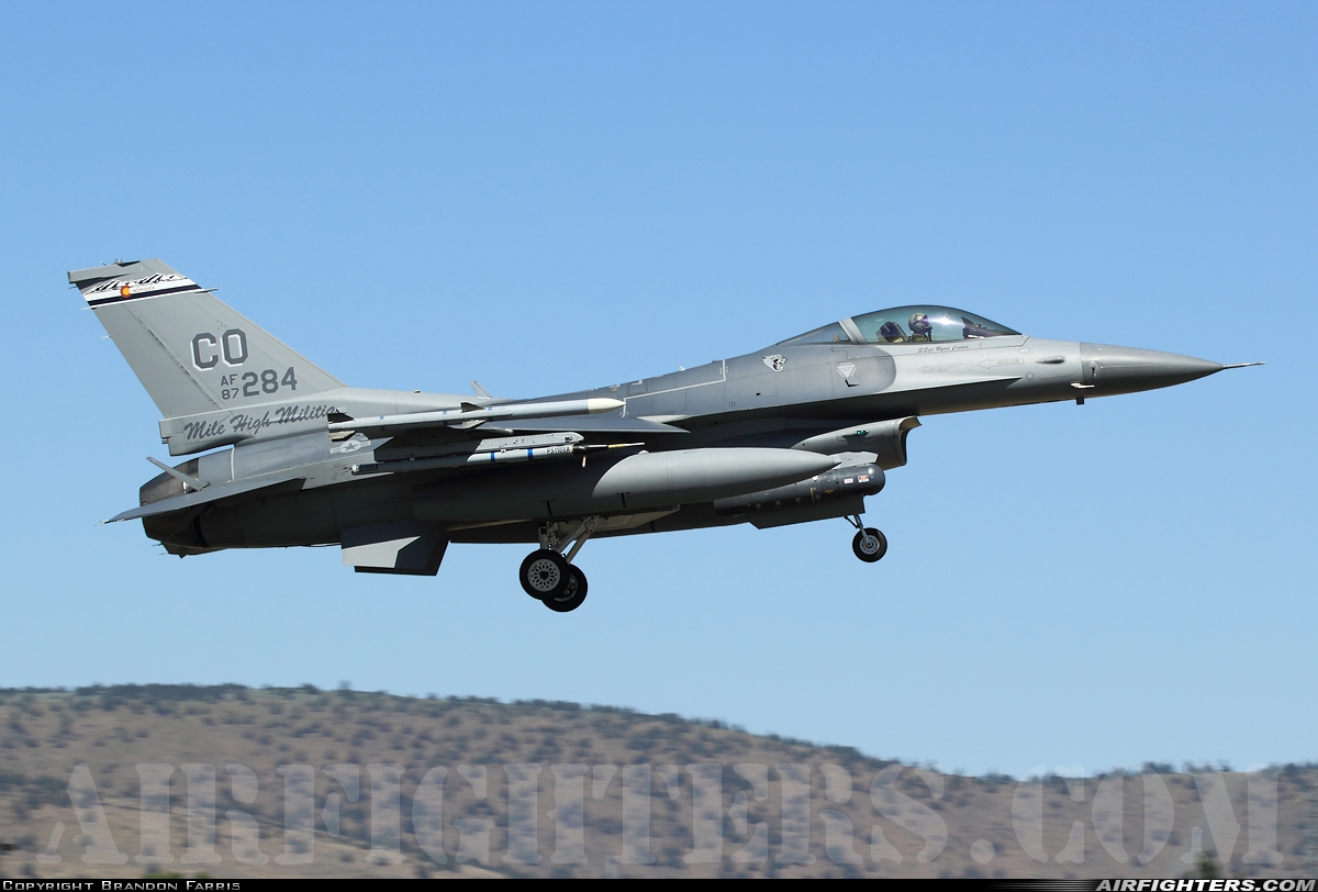 USA - Air Force General Dynamics F-16C Fighting Falcon 87-0284 at Klamath Falls - Kingsley Field (LMT / KLMT), USA
