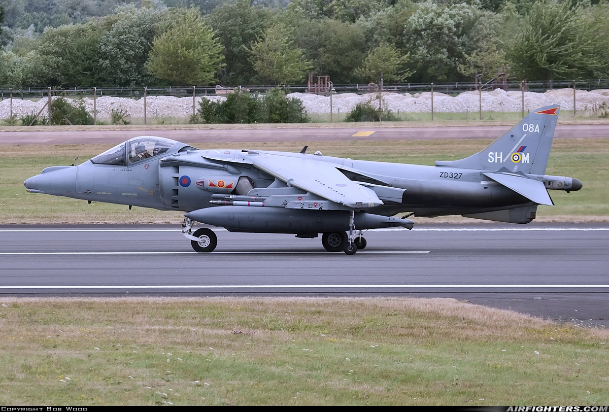 UK - Air Force British Aerospace Harrier GR.9 ZD327 at Fairford (FFD / EGVA), UK