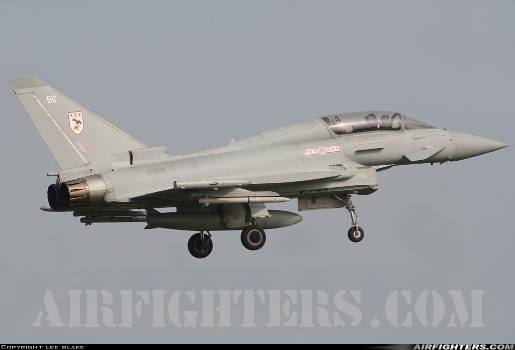 UK - Air Force Eurofighter Typhoon T1 ZJ808 at Coningsby (EGXC), UK