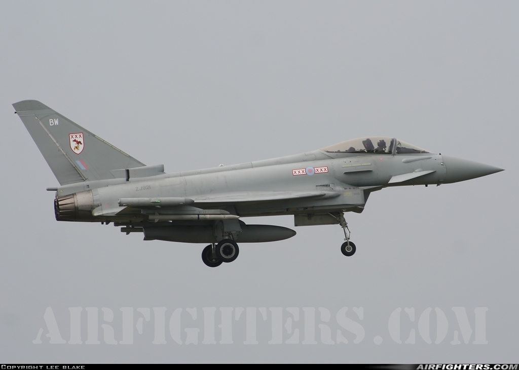 UK - Air Force Eurofighter Typhoon F2 ZJ921 at Coningsby (EGXC), UK