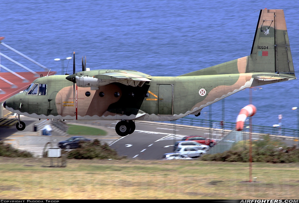 Portugal - Air Force CASA C-212-200 Aviocar 16504 at Funchal / Madeira (- Santa Cruz) (FNC / LPMA), Portugal