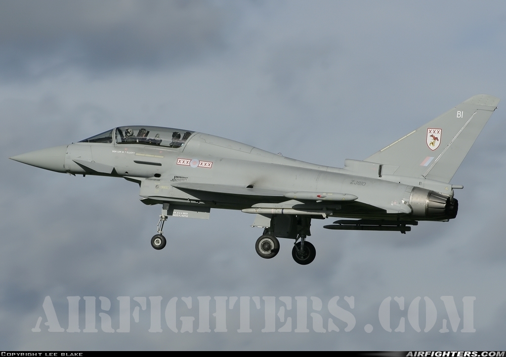 UK - Air Force Eurofighter Typhoon T1 ZJ810 at Coningsby (EGXC), UK