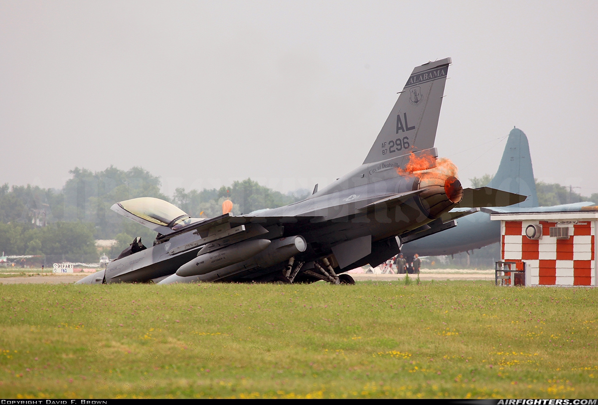 USA - Air Force General Dynamics F-16C Fighting Falcon 87-0296 at Oshkosh - Wittman Regional (OSH / KOSH), USA