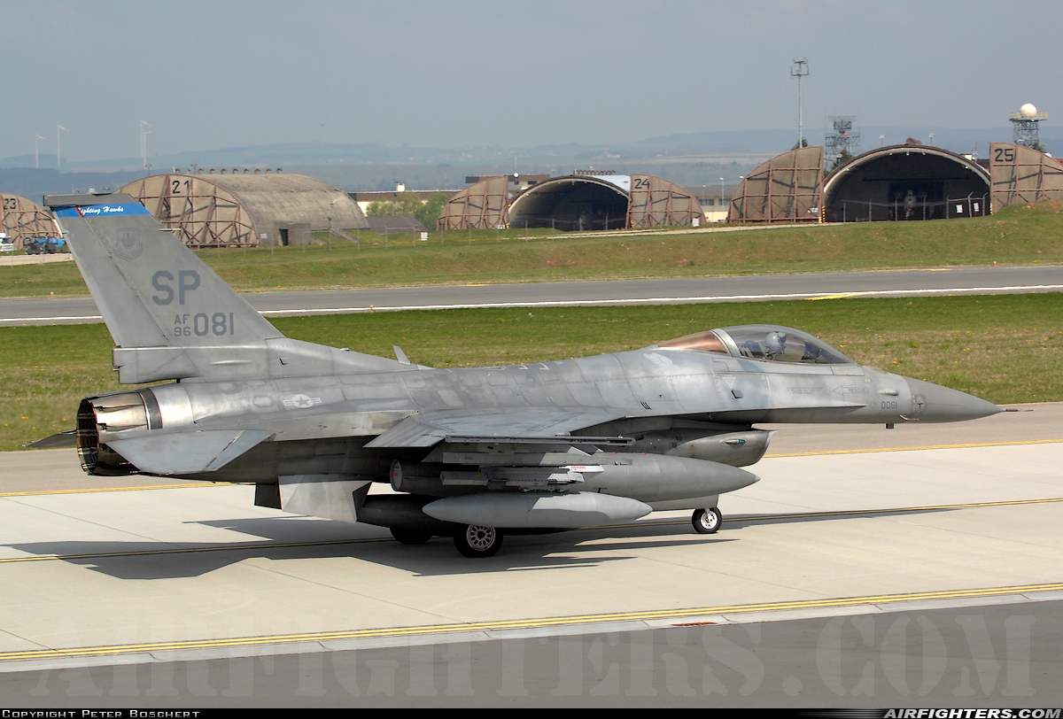 USA - Air Force General Dynamics F-16C Fighting Falcon 96-0081 at Spangdahlem (SPM / ETAD), Germany