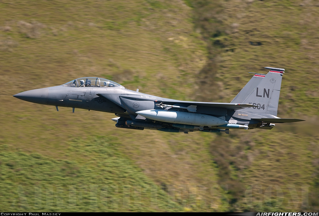 USA - Air Force McDonnell Douglas F-15E Strike Eagle 91-0604 at Off-Airport - North Wales, UK