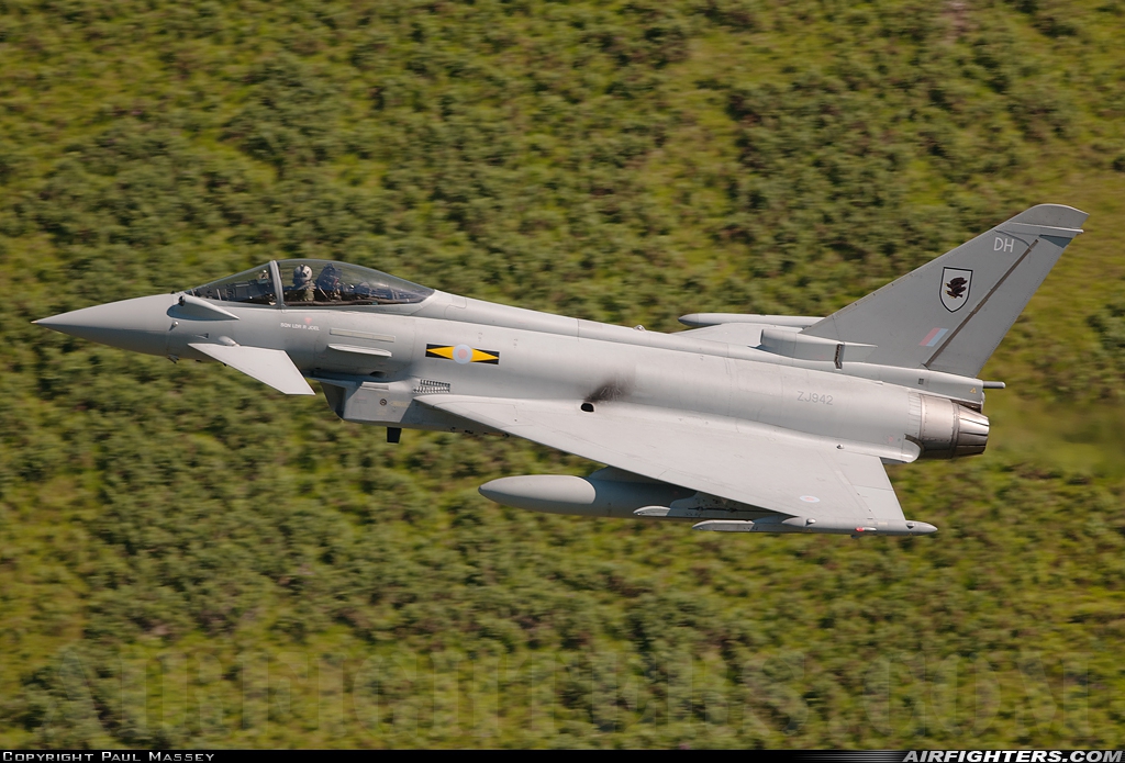 UK - Air Force Eurofighter Typhoon FGR4 ZJ942 at Off-Airport - Machynlleth Loop Area, UK