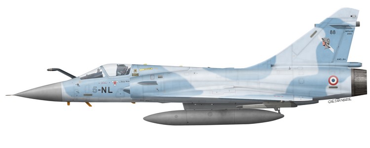 France, Mirage 2000C No 88, EC 1-5 VendC&诟e, Ramstein, 1994