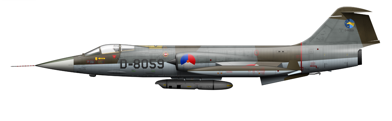 profile of F-104 Starfighter, D-8059, 306 Orpheus