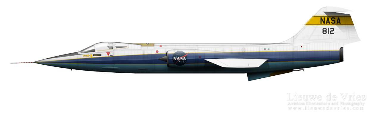profile of NASA F-104N Starfighter 812
