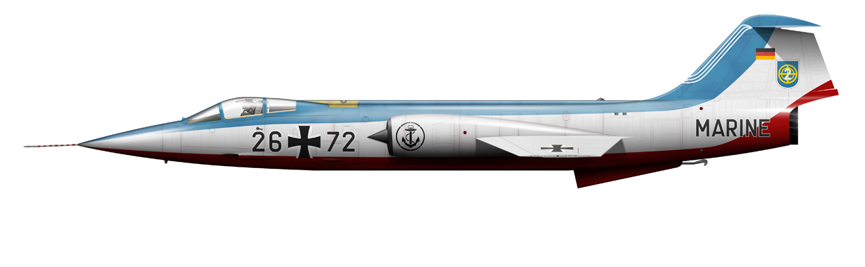 profile of German Navy F-104G Starfighter, 26+72