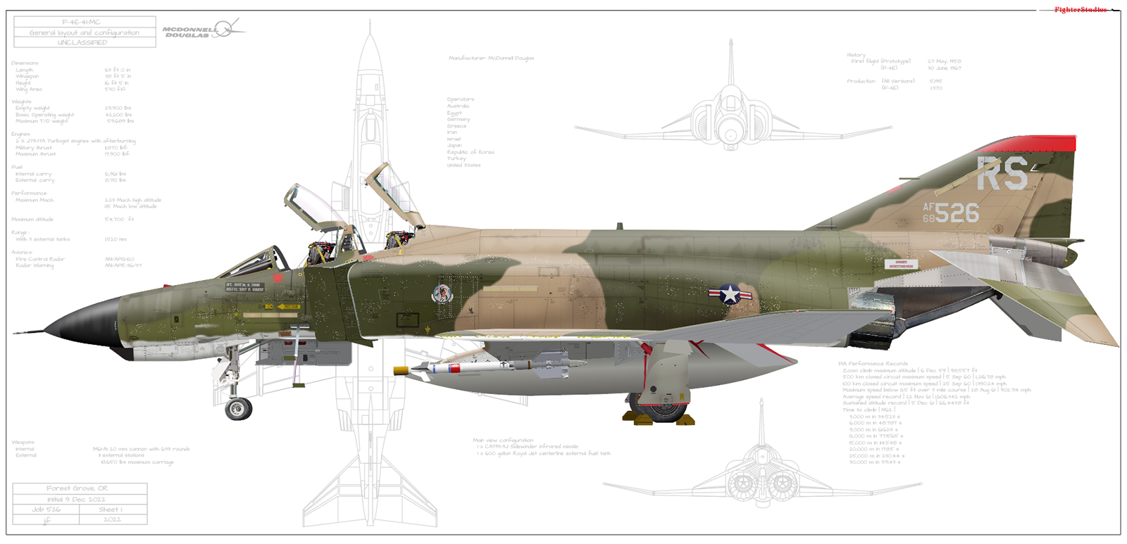 USAF F-4E Phantom II 68-0526 Profile