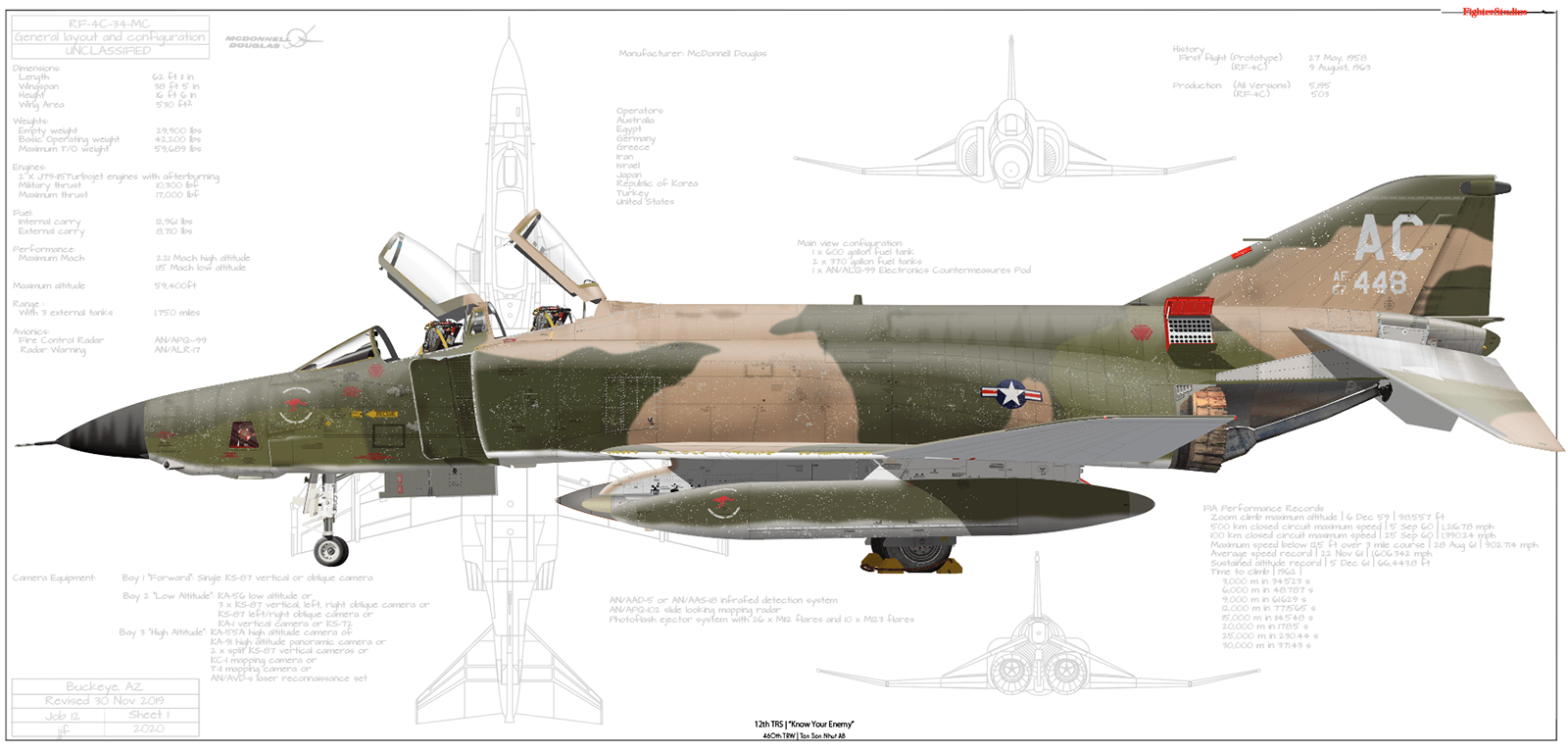 USAF RF-4C 67-0448 Phantom II Profile