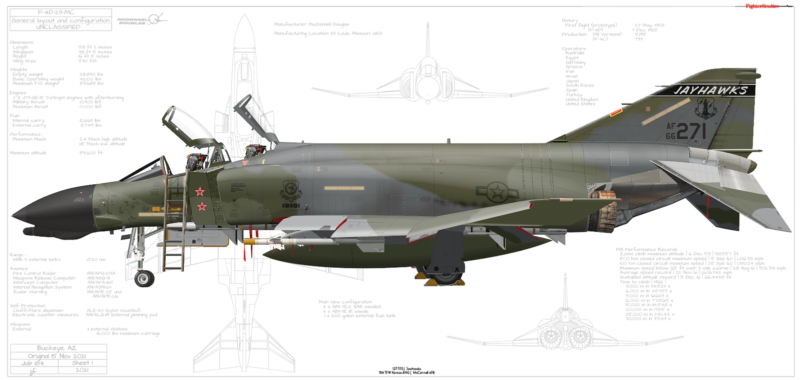 USAF F-4D 66-0271 Phantom II Profile